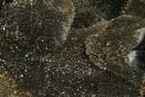 Septarian Dragon Egg Geode - Black Crystals #177392-1